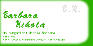 barbara mihola business card